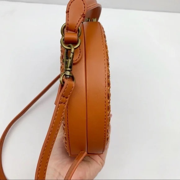 ❤️SOLD❤️Anthropologie Serena Woven Round Bag Crossbody Bag. - Picture 6 of 10